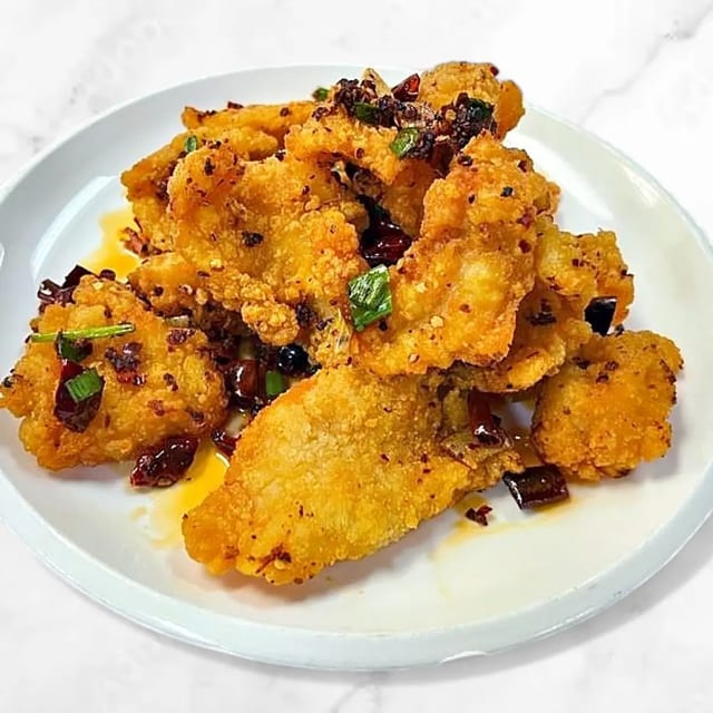 Fried Fish Fillet with Chili Pepper 竹台鱼.